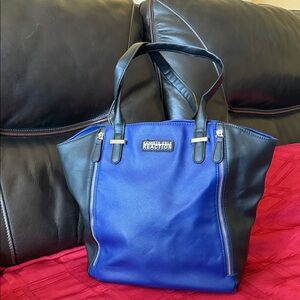 Kenneth Cole Reaction Blue and Black Tote Bag